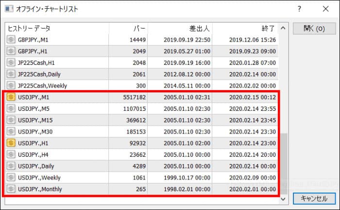インポートされたかどうか確認
